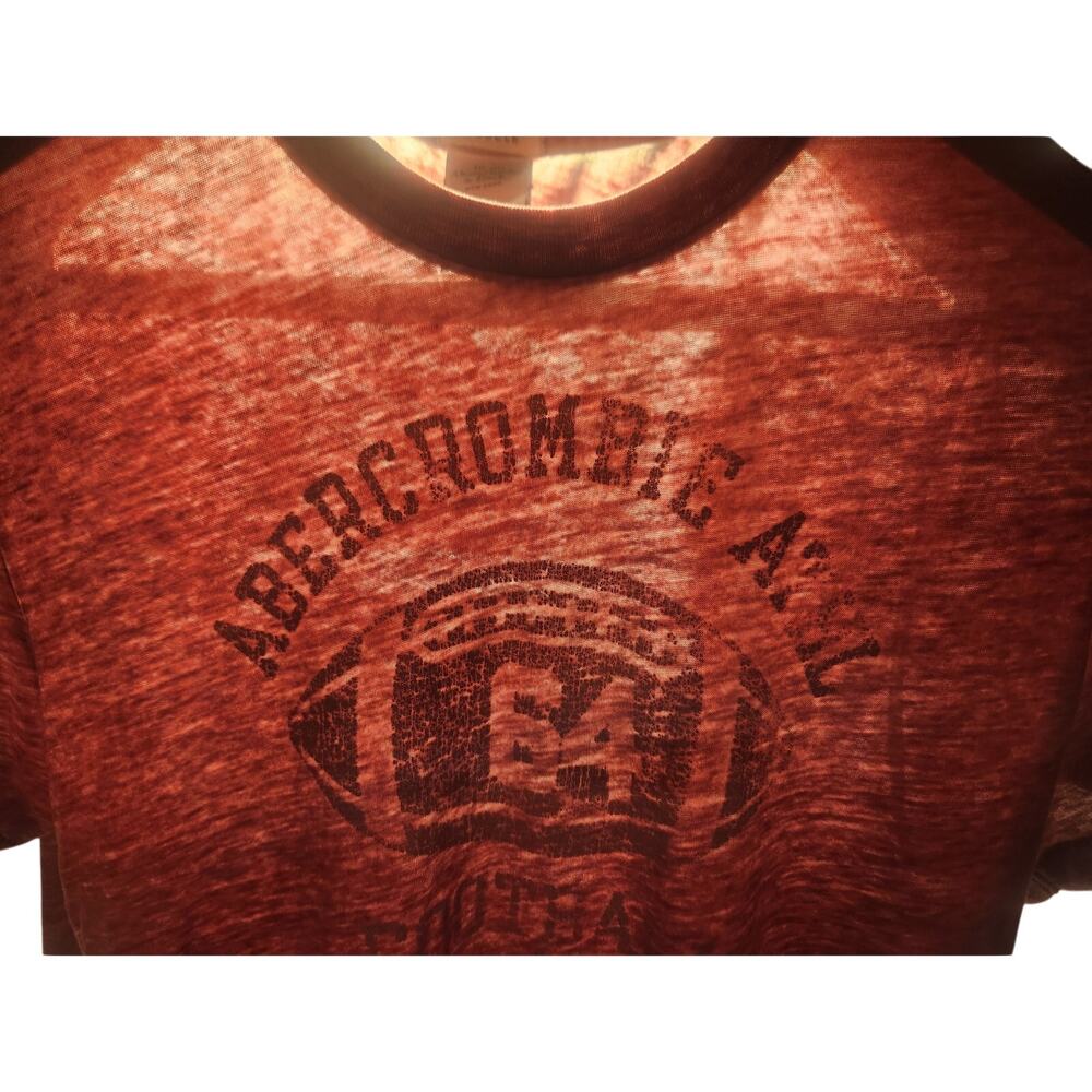 Abercrombie & Fitch Vintage Paperthin thrashed faded T-shirt Red Size Large